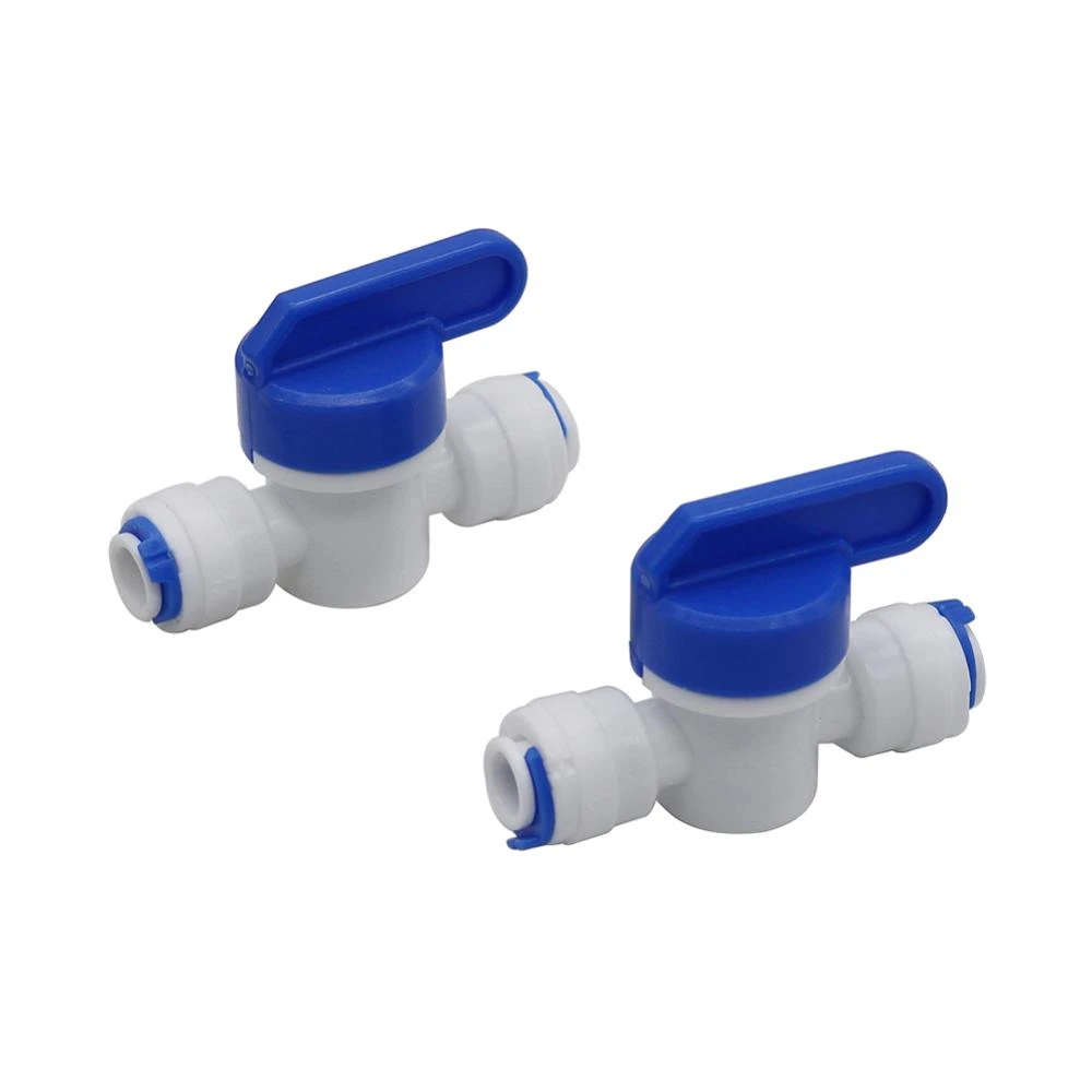 PP 3/8 Inch OD Hose Quick Connection Control Fittings Plastic Water Ball Valve Reveser Osmosis Aquarium Fittings 