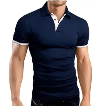 

324# marca MRMT, camiseta informal de manga corta con solapas y costuras para hombre, jersey de Color liso, camiseta