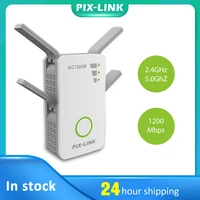 PIXLINK 1200Mbps Router wzmacniacz sygnału Wi-Fi wzmacniacz sygnału Repeater bezprzewodowy dwuzakresowy zasięg Wi-Fi 2.4/5GHz obsługa trybu WISP 1