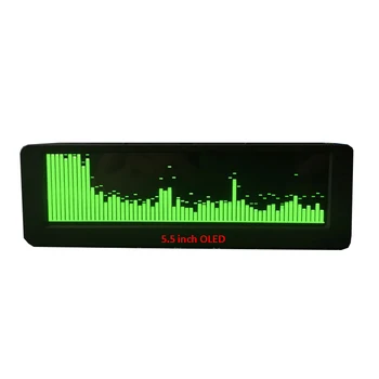 

5.5 inch OLED Music Spectrum Display Car Voice Control VU Meter Amplifier Microphone 8 display effects times