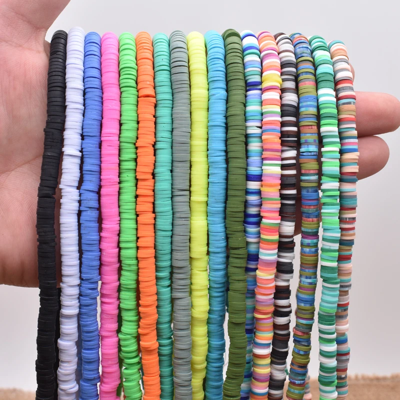 100pcs Colorful Handmade Polymer Clay Beads Smooth Round Loose Beads Spacer 8mm