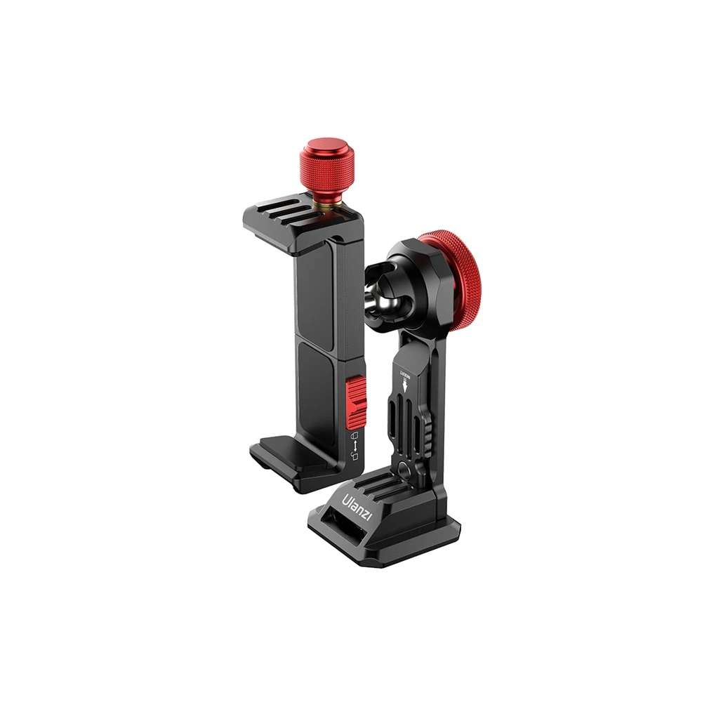 Ulanzi ST-14 Vertical Shooting Smartphone Phone Mount Holder Tripod Mount Cold Shoe Vlog Tripod Mount for iPhone 11 Pro Max wooden phone stand Holders & Stands