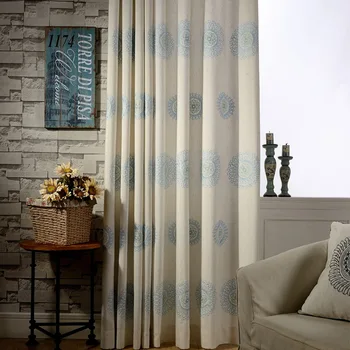 

[Reunion] curtains for Living Room Bedroom Curtains Modern Minimalist Chinese Curtains Cotton Embroidered Curtains Window Screen