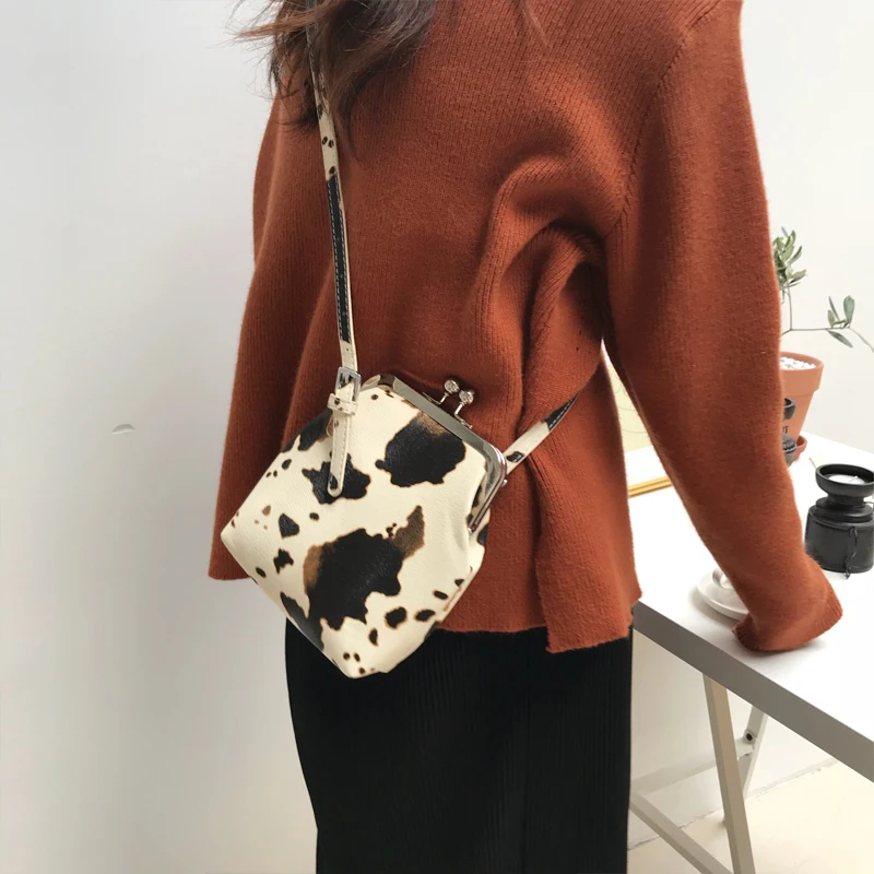  Casual Cow Pattern Clip Women Handbags Brand Designer Ladies Totes Crossbody Bags Fashion Female Sh - 4000128075721