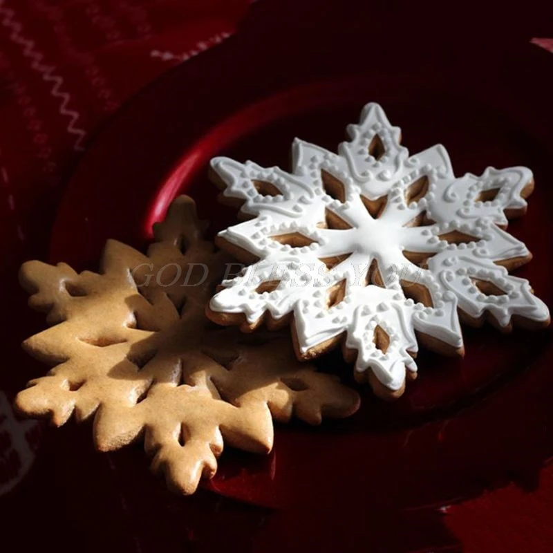 Нержавеющая сталь 3D Рождественский торт-Снежинка бисквит формочка для печенья DIY инструмент для выпечки кондитерских изделий бутерброды