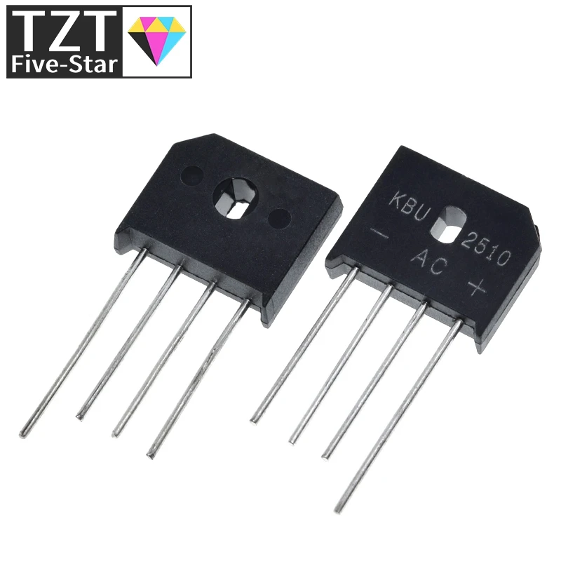 25A 1000V Diode Bridge Rectifier KBU2510 5PCS diode bridge rectifier electrical rectifier diodes rectifier diodes electrical diodes electrical component