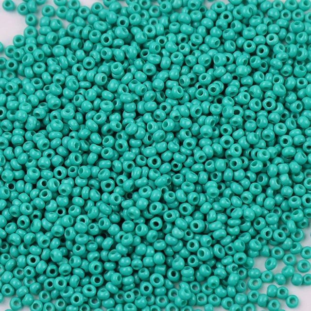 10g 720 Pieces 2mm Austria Solid Color Bead 12/0 Opaque Neon Round Beads Glass Seed Beads Handmade DIY Jewelry Bags Accessories 345 Mint