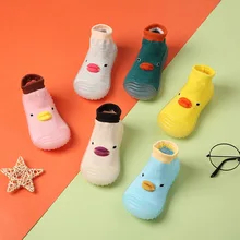 

Baby Floor Shoes Socks Spring Summer Infant Soft Sole Children's Baby Kindergarten Duck Toddler Warm Legs Indoor Walking Shoes