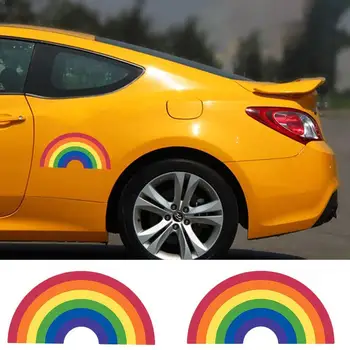 

7.5 * 15 CM Creative Arch Rainbow Car Sticker Rainbow Flag Car Decal Sticker