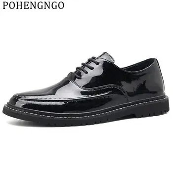 

2019 Autumn new business men's dress shoes high quality formal wedding shoes black cowboy men's breathable office Luxury shoe