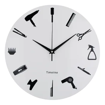 

New acrylic hairdressing salon clock hairdressing tools clock salon wall clock sold through Amazon