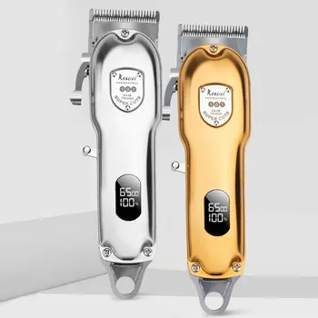 

LCD Screen Engraving Rechargeable Hair Clipper Hair Salon Special Barber Oil Head Carving Electric Push Shear 1 Set