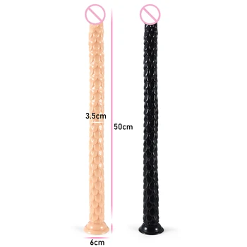 50*3.5CM Overlength Dildos Soft Anal Plug Sex Toys for Women Masturbation Realistic Penis with Suction Cup Super Long Phallus 2