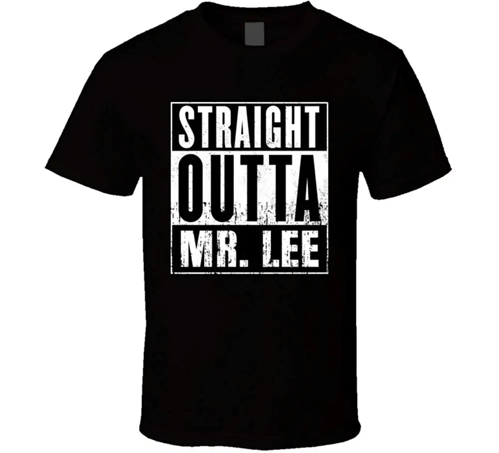 Футболка-пародия с надписью Straight Out Mr. Lee из фильма и фастфуда |