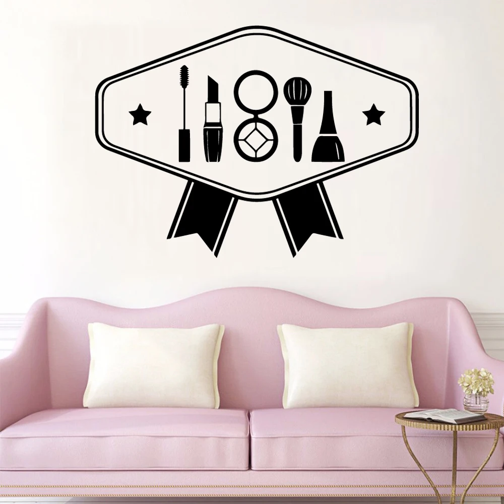 Fashion Style beauty salon Wall Vinyl Stickers For Barber Salon Rooms Wall Decor Decal Beauty Salon Pvc Sticker Murals