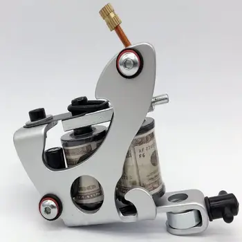 

Handmade 10 Warps Silver Coil Tattoo Machine Iron Cast Customs Tattoo Machine Coil Liner And Shader cast iron Tattoo supplier