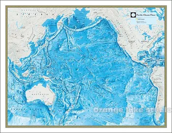 

Large HD Pacific Ocean Map Classrooms Office Home Decoration Detailed Antique Poster Wall Chart Cotton cloth Canvas Painting