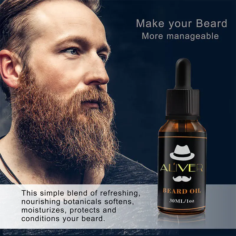 ALIVER 30 мл/30 г мужское масло для бороды укрепляет утолщающийся рост бороды аргановое масло воск