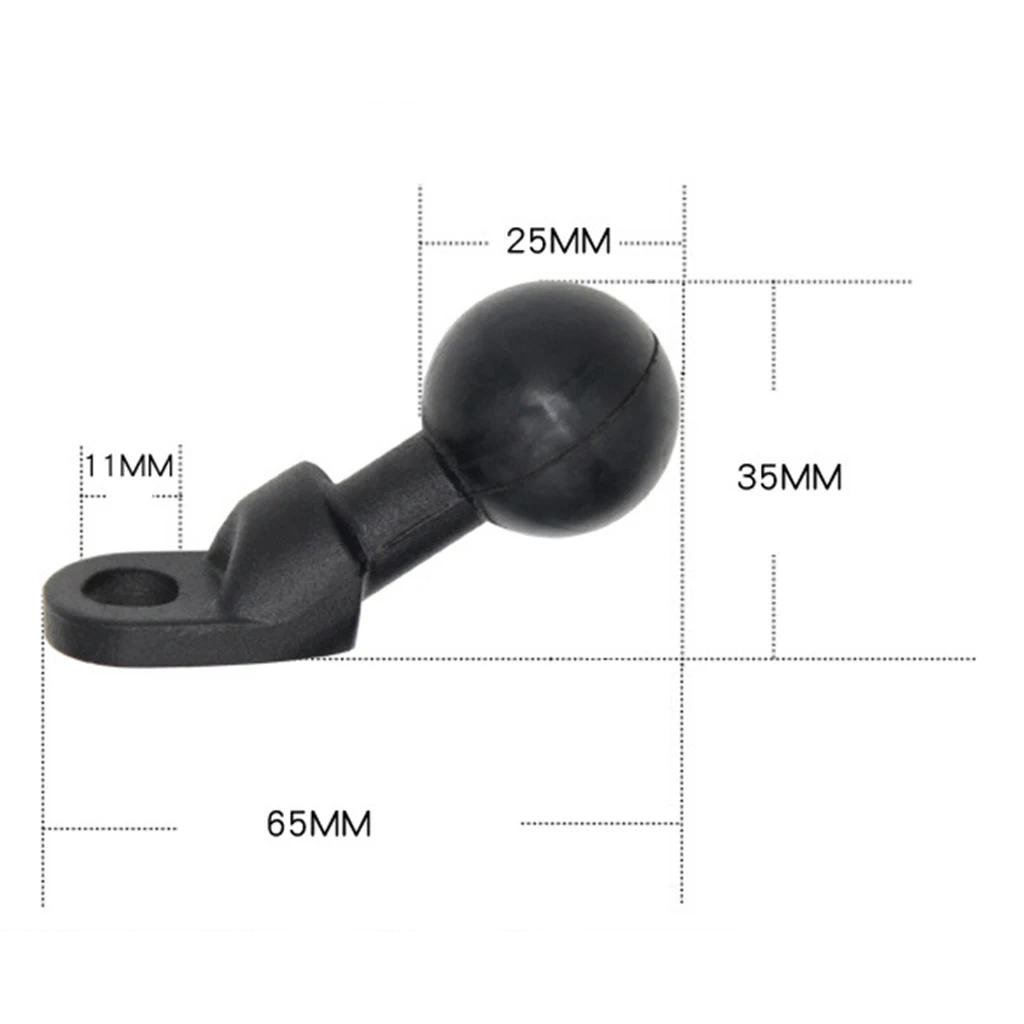 Mount Aluminum Mini Motorcycle Mount Angled Base With 11mm Hole 1 Inch Ball