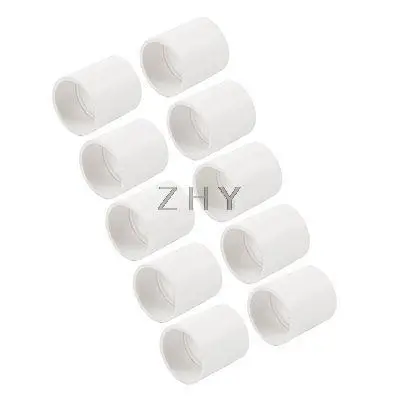 

10 Pcs 32mm Inner Dia White PVC Straight Pipe Connector Fitting