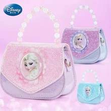 

Disney Frozen Shoulder Bag For Girls Elsa Anna Children PU Handbag Girls Messenger Bag Age 3-12 Kids Christmas Gifts Flash Light