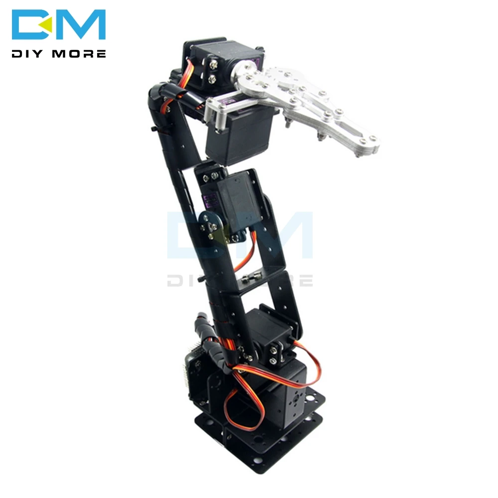 aluminium robot 6 dof arm claw mount kit mechanical robotic arm clamp claw mount electronice kit for arduino diy robot parts integrated circuits aliexpress