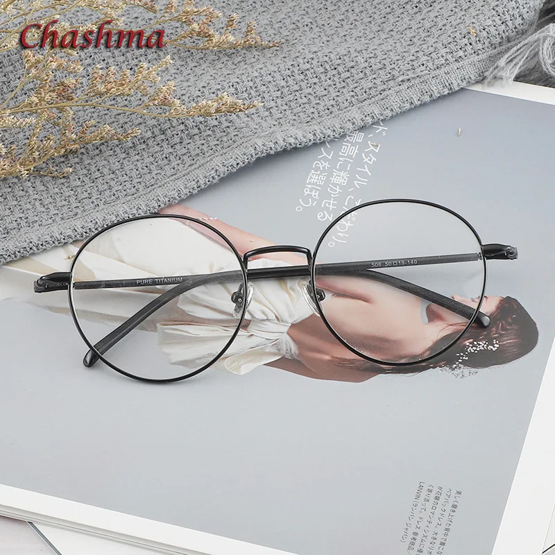 

Retro Pure Titanium Men Round Ultra Light Optical Spectacles Glasses Frame Women Fashion Vintage Eyeglass