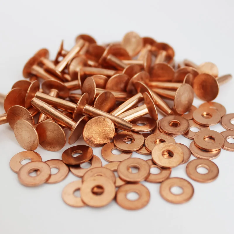 

Many sizes for choice wholesale copper rivets for leather, cap diameter X shank length