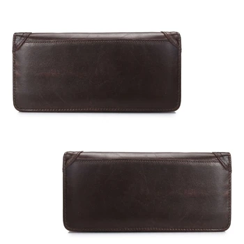 

Men's Genuine Leather Long Wallet Bifold Money Card Holder Clutch Purse Slim Hot