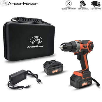 Cheap 3Modes Impact Hand Drill Brushless 20V Power Tools Rechargeable Electric Drill Screwdriver 3.0Ah Battery Capacity Cordless Drill