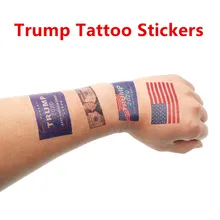 60 шт. Дональд Трамп keep America Great Bumper стикер s Trump предвыборная Акция лицевая наклейка тату самоклеящаяся