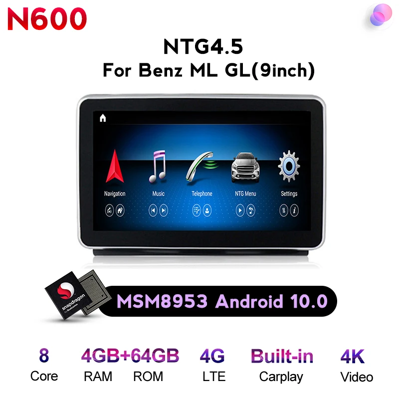 NaviFly android 10.0 Wireless carplay car multimedia player for Mercedes Benz ML W166/GL X166 ML320 ML350 ML400 ML500 NTG 4.5 | Автомобили