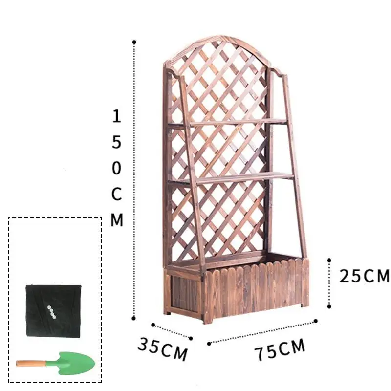 Version M Decorativa Huerto Urbano Madera плантенстандард Suporte Flores деревянные полки для балкона напольная стойка Цветочная полка для растений - Цвет: Version M