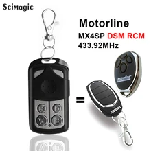 Garagem de controle remoto motorline mx4sp dsm rcm 433.92 mhz controle remoto 433mhz portão controle garagem comando chave fob