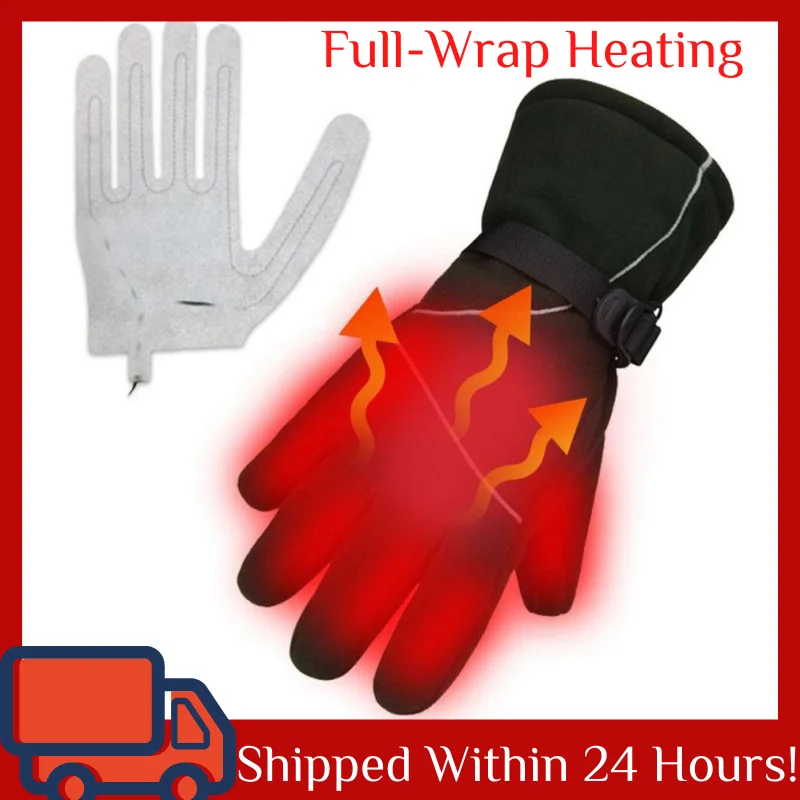 USBHeatedGlovesWinterWarmFiveFingerGlovesHeatingPadElectric
