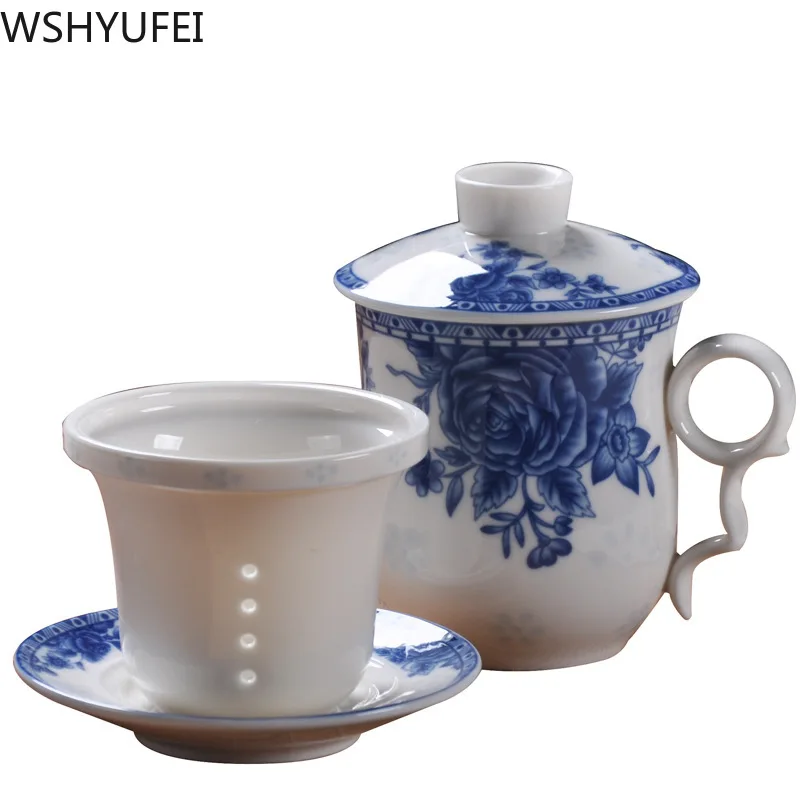 Китайская керамическая чайная чашка с ситечком чайный сервиз Oolong Pu'er дорожная