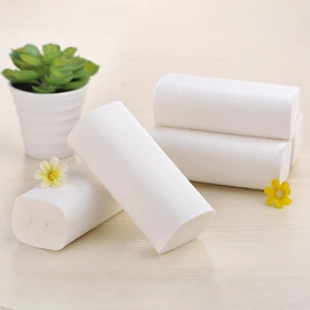 

New 12pcs Coreless Toilet Paper Roll Household 4-layer Thickened Soft Safe Wood Pulp Toilet Roll SCI88
