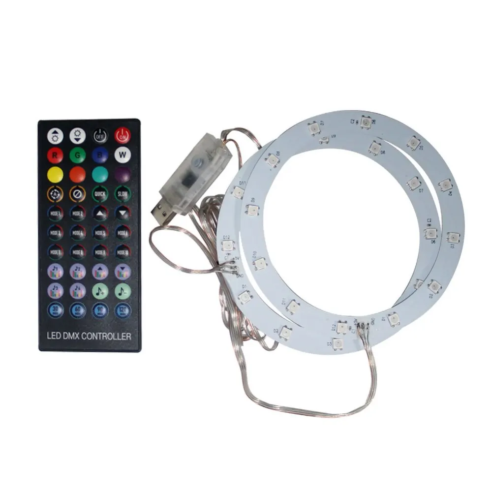 Per Ps5 Console Di Gioco Rgb Led Ring Strip Lights Con Telecomando Light Strip 8 Colori Pickup Light Bar Strip Per Sony Ps5 Host
