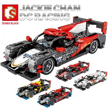

654PCS Car Model Building Blocks Technic Sports Racer Vehicle Blocks Jackie Chan DC Racing Team Sets Children Speed Bricks SEMBO