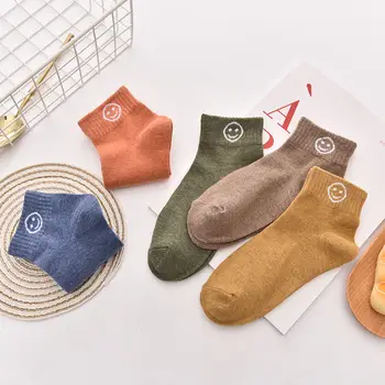 

Smiley Print Socks Kawaii Cute Cotton Meias Divertidas Funny Korean Style Women Calcetines Skarpetki Femme Chaussettes
