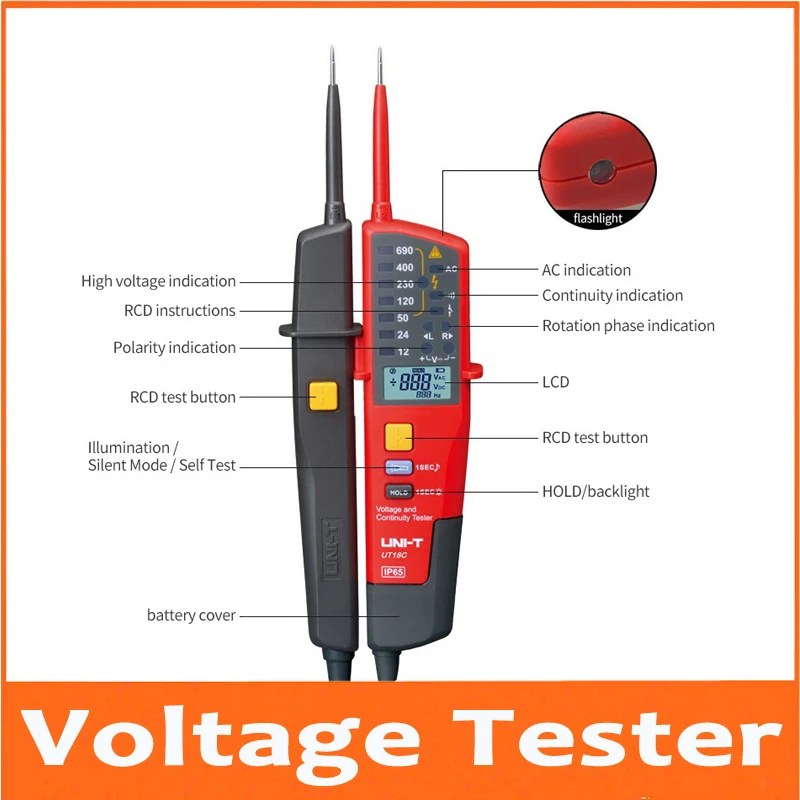 

Electric Voltage Meter and Continuity Testers waterproof pencil RCD Test Polarity Detection Detecter