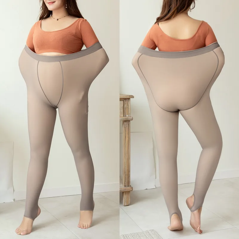2021 New Style Women 55-75KG Plus Size Warm Leggings Winter Thick Plush Sexy Slim Thermal Skinny 90G 240G 360G yoga pants Leggings