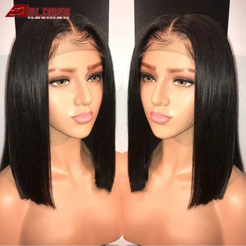 

Glueless Bob Wig Brazilian Straight Short Lace Front Human Hair Wigs For Black Women Pre Plucked With Baby Hair Remy Hair