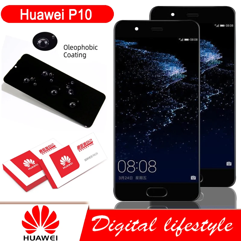 Оригинальный 5 1 ''ЖК дисплей с корпусом запасные части для Huawei P10 ЖК-дисплей
