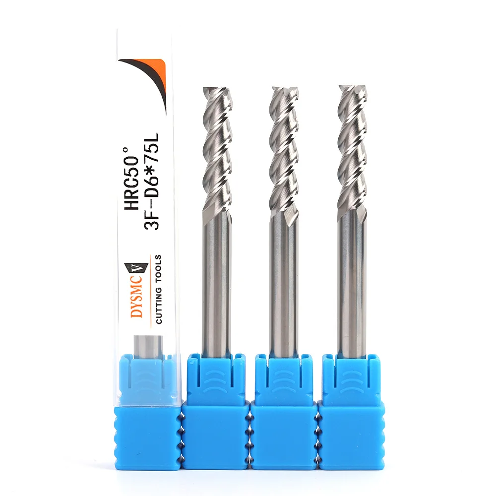 1pc HRC50 3F 1mm to 5mm Aluminum Milling Cutter Alloy Endmills Tool