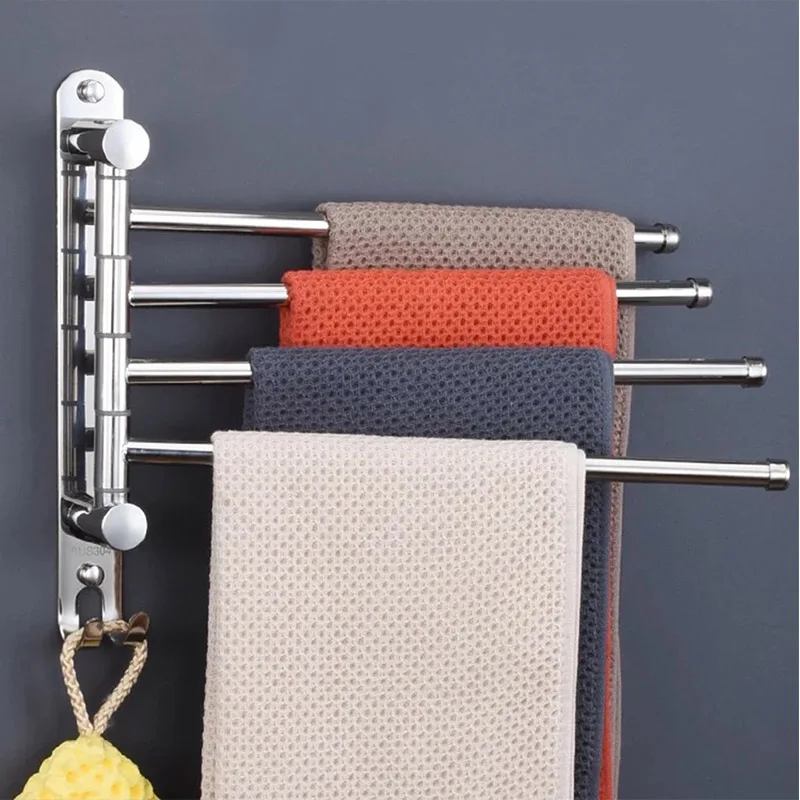 Kitchen Towel Rack Swing Arm Chrome Arms Spread Out For Rapid Drying Durable New Home Improvement Plumbing Fixtures