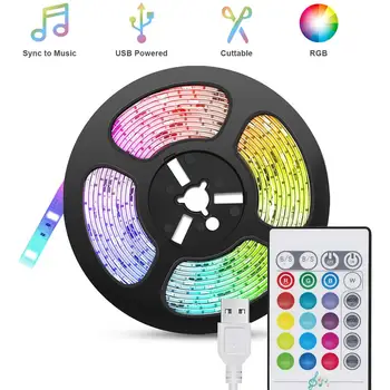 

5m USB 5V Mini 5050RGB Color Changing LED Light Strip TV Backlights Home Decor