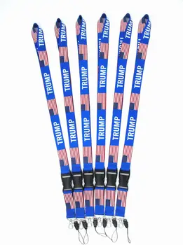 

Cartoon American flag TRUMP Neck Strap Lanyard for keys ID Card Gym Mobile Phone Straps USB badge Keychain holder DIY Hang Rope