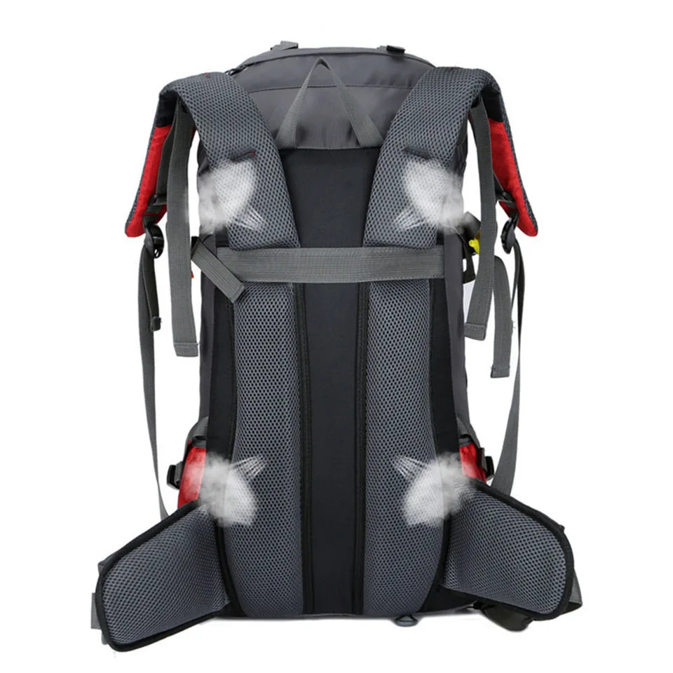 60L Man&Woman Hiking Camping Backpacks Waterproof Hike Travel Outdoor Bag For Climbing Trekking Sports Rucksack Bags Rain Cover 6