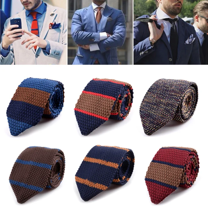 Мужской классический вязаный крючком галстук 7 см для свадебной вечеринки бизнеса GDD99